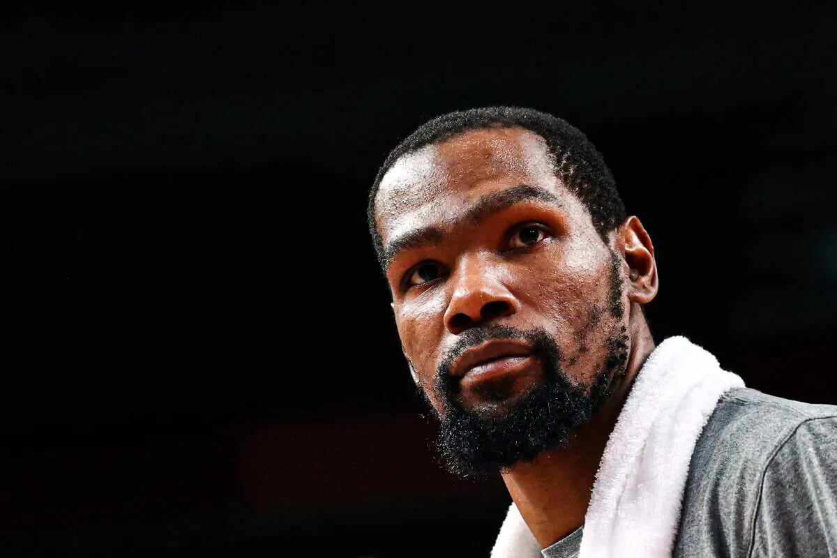 Kevin Durant after the basketball match of Tokyo 2020 Olympics in Saitama, Japan, on Aug. 5, 2021. (Brian Snyder/Reuters)