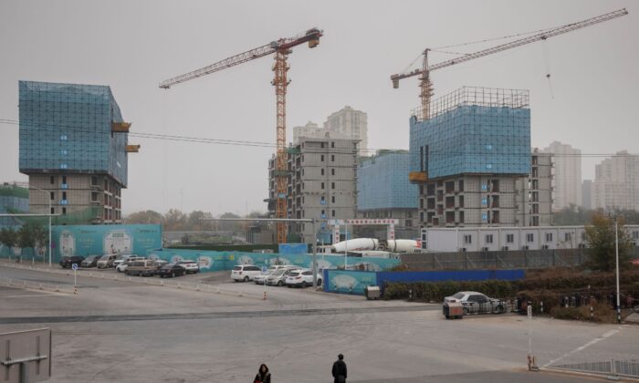 Construction site of the Beijing Xishan Palace apartment complex developed by Kaisa Group Holdings Ltd in Beijing, China on Nov. 5, 2021. (Thomas Peter/Reuters)
