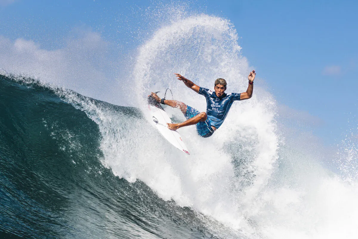 Kanoa Igarashi of Japan advances to the semi finals of the 2019 Corona Bali Protected after winning Quarter Final Heat 4 at Keramas in Bali, Indonesia, on May 25, 2019. (Matt Dunbar/World Surf League)