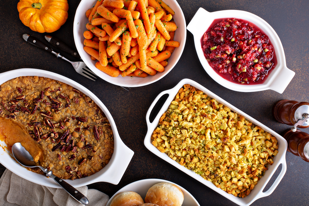 All,Traditional,Thanksgiving,Side,Dishes,,Roasted,Carrots,,Sweet,Potato,Casserole,