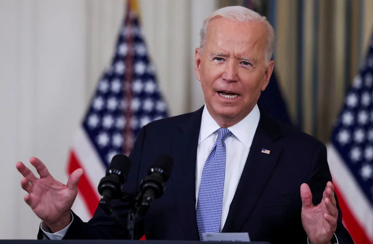 President Joe Biden is seen in Washington during a briefing on Sept. 24, 2021. (Evelyn Hockstein/Reuters)