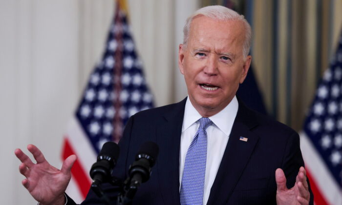 President Joe Biden in Washington during a briefing on Sept. 24, 2021. (Evelyn Hockstein/Reuters)
