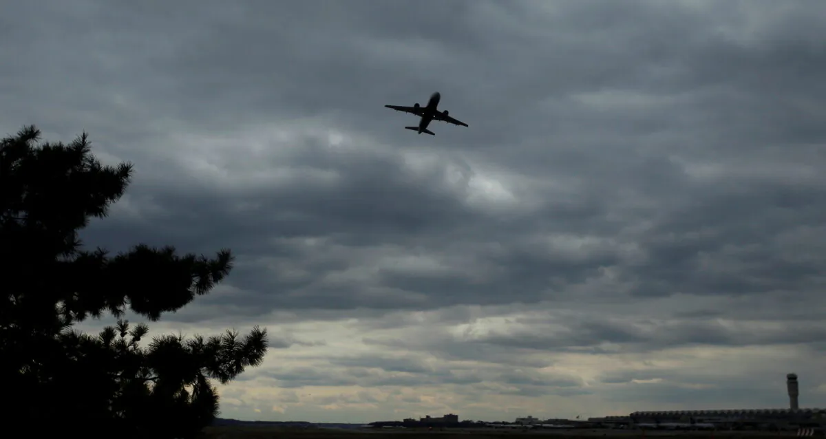 A passenger jet lifts off at Reagan National Airport in Arlington, Va., in this undated photo. (Gary Cameron//Reuters)