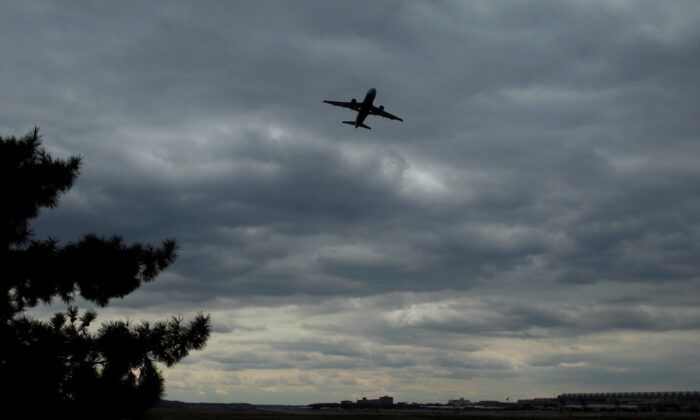 A passenger jet lifts off at Reagan National Airport in Arlington, Va., in this undated photo. (Gary Cameron//Reuters)