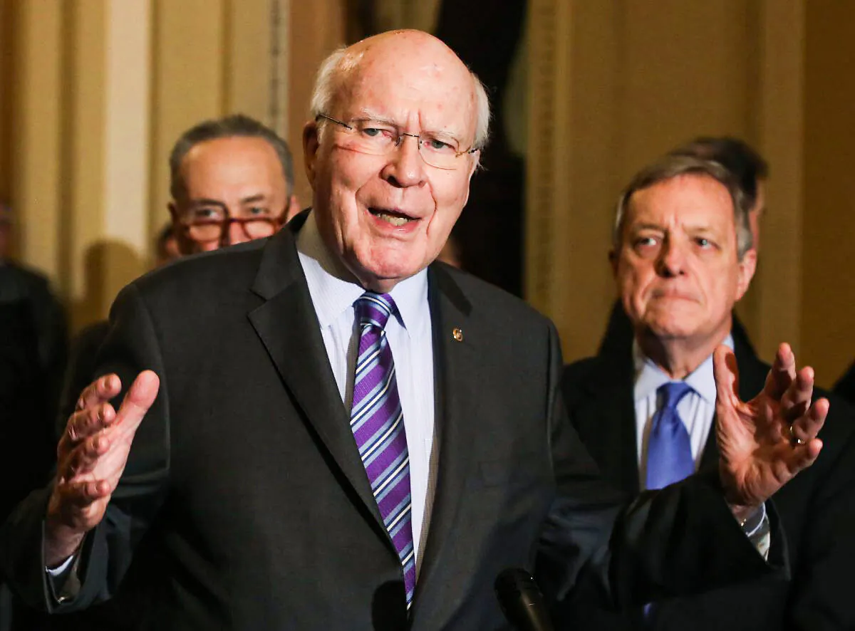 Sen. Patrick Leahy (D-VT) speaks at Capitol Hill on Feb. 12, 2019. (Mark Wilson/Getty Images)
