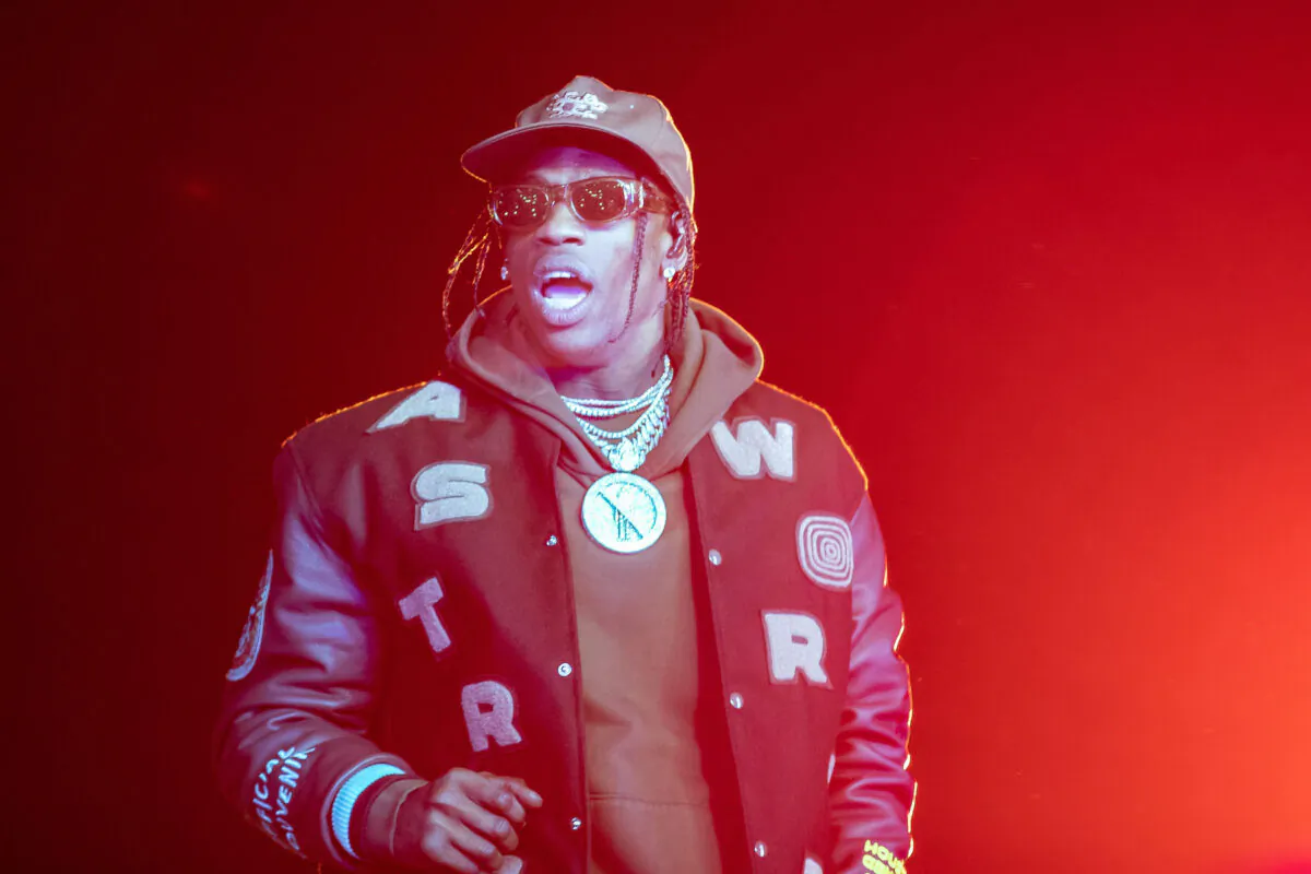 Travis Scott performs during the Astroworld Festival at NRG Stadium in Houston, on Nov. 9, 2019. (Suzanne Cordeiro/AFP/Getty Images/TNS)