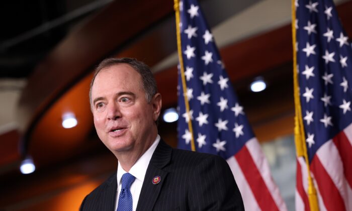 Rep. Adam Schiff (D-Calif.) is seen in Washington on Sept. 21, 2021. (Kevin Dietsch/Getty Images)