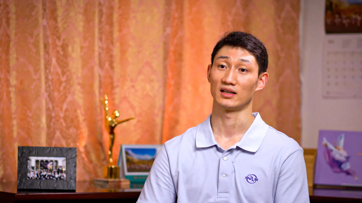 Principal dancer for Shen Yun Steven Wang speaks about the ordeals his family suffered in China for their spiritual beliefs. (Courtesy of Shen Yun Performing Arts)