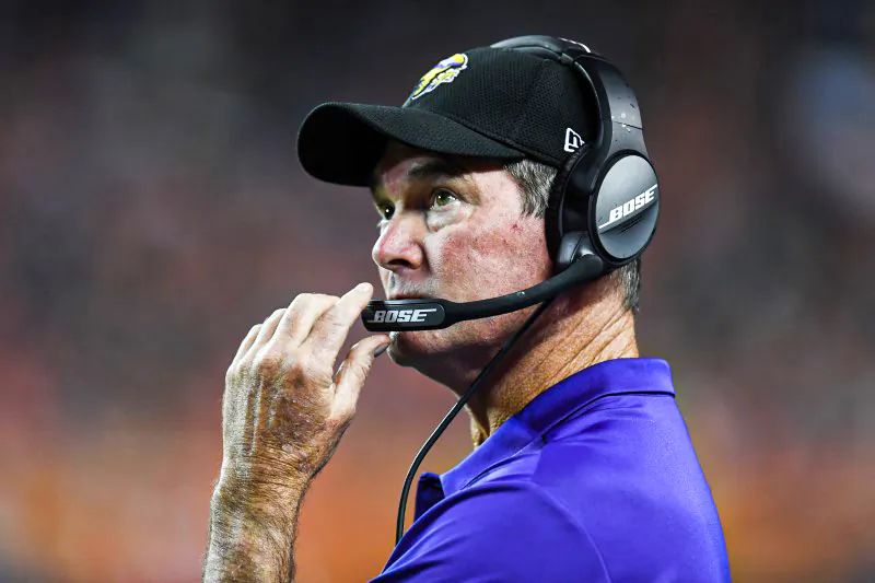 Minnesota Vikings head coach Mike Zimmer during the second half against the Denver Broncos. (Ron Chenoy/USA Today Sports)
