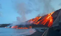 Rock Rises out of the Sea as Second La Palma Lava Flow Reaches Ocean