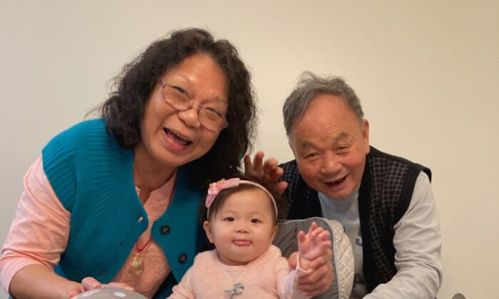 In happier times: Sun Ng of Hong Kong with his wife and new baby granddaughter in October 2021 before his COVID-19 diagnosis. (photo courtesy of Man Kwan Ng)