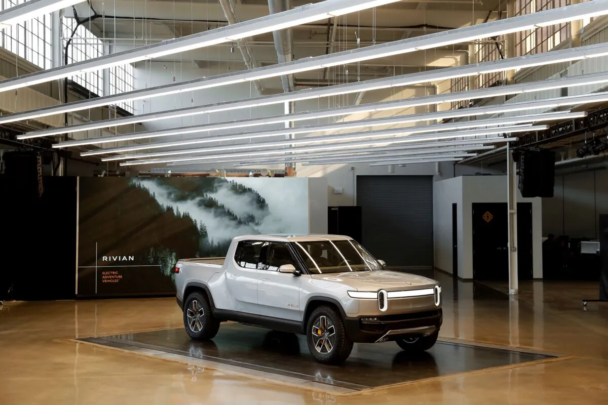 A Rivian R1T at Rivian headquarters in Plymouth, Mich on Nov. 14, 2018. (Paul Sancya/AP Photo file)