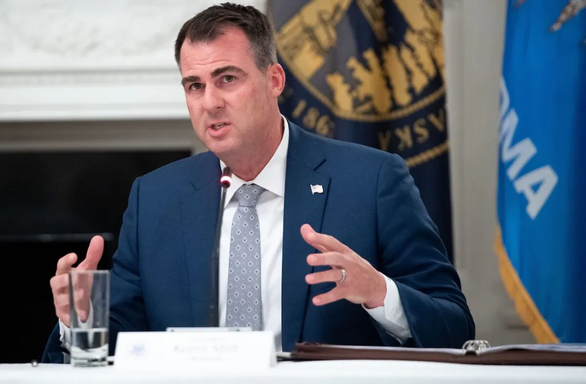 Oklahoma Gov. Kevin Stitt speaks during a roundtable discussion at the White House on June 18, 2020. (Saul Loeb/AFP via Getty Images)
