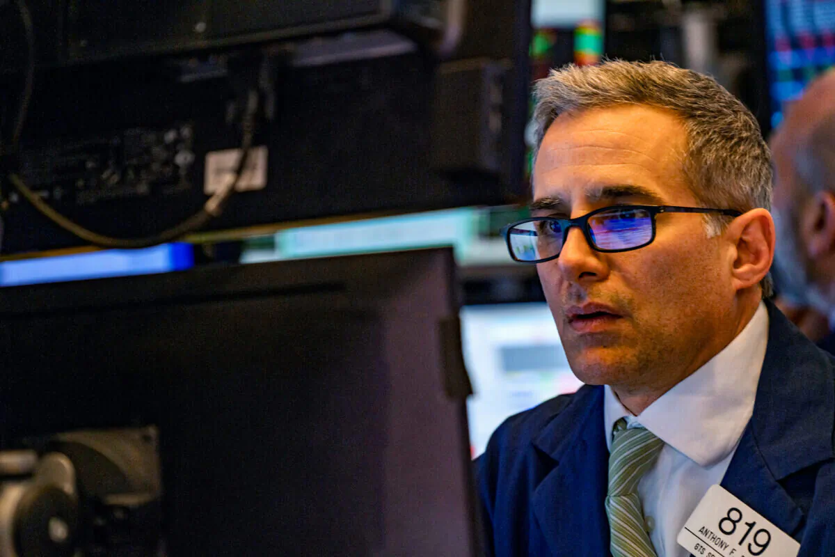 A trader works on the floor of the New York Stock Exchange (NYSE) in New York City, on March 6, 2020. (David Dee Delgado/Getty Images)
