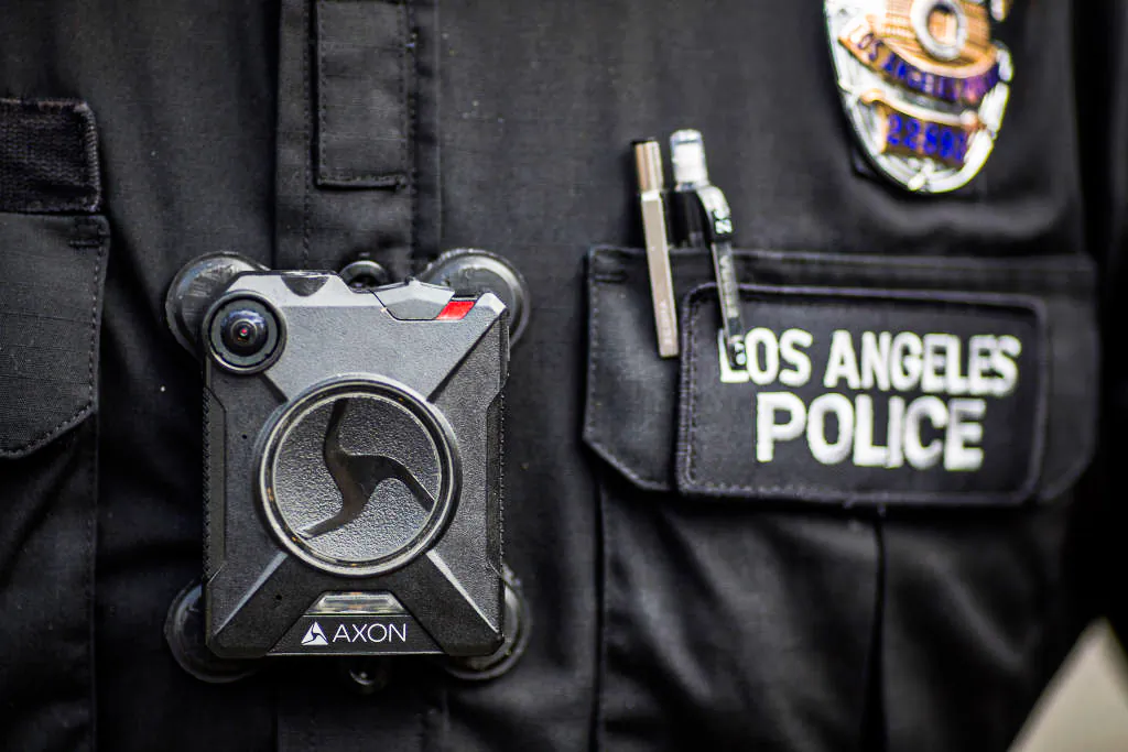 A new online police simulator tool uses real body-cam footage to educate about use-of-force. (File photo-David McNew/Getty Images)