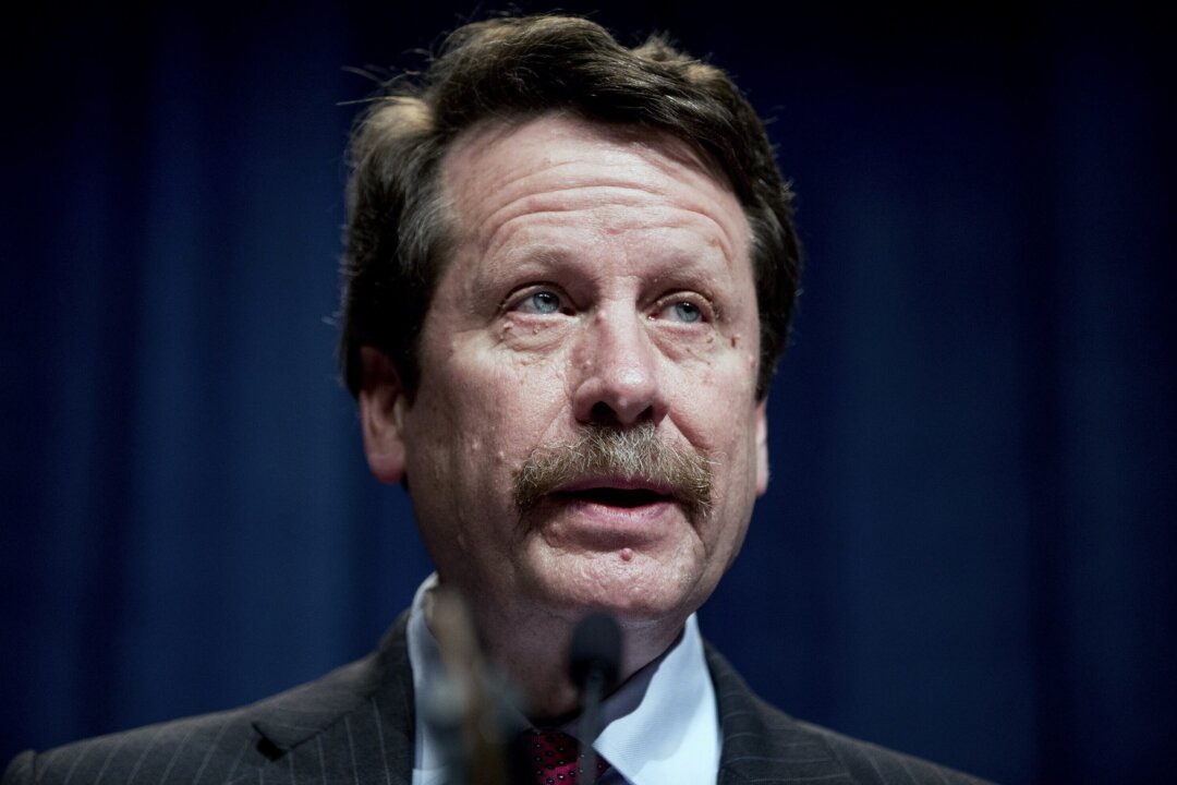 Food and Drug Administration Commissioner Dr. Robert Califf speaks at a news conference in Washington on May 5, 2016. (Andrew Harnik/AP Photo)