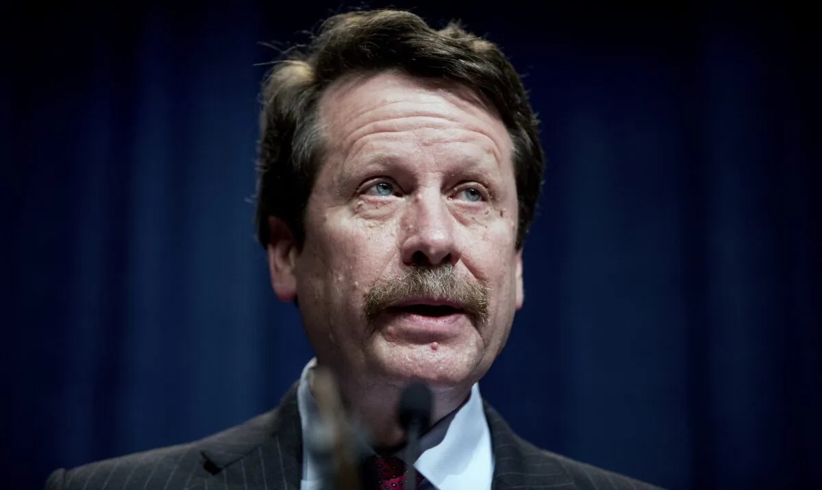 Food and Drug Administration Commissioner Dr. Robert Califf speaks at a news conference in Washington on May 5, 2016. (Andrew Harnik/AP Photo)