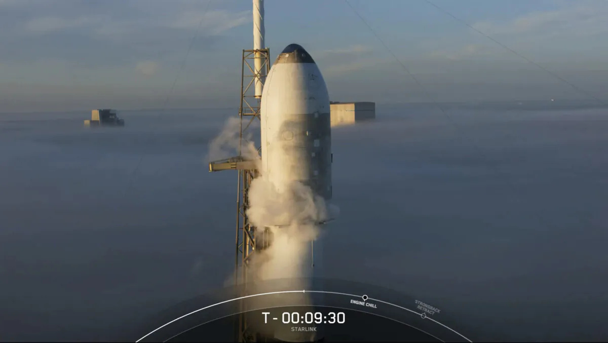 A SpaceX Falcon 9 rocket lifts off from Space Force Station in Cape Canaveral, Fla., on Nov. 13, 2021. (SpaceX via AP)
