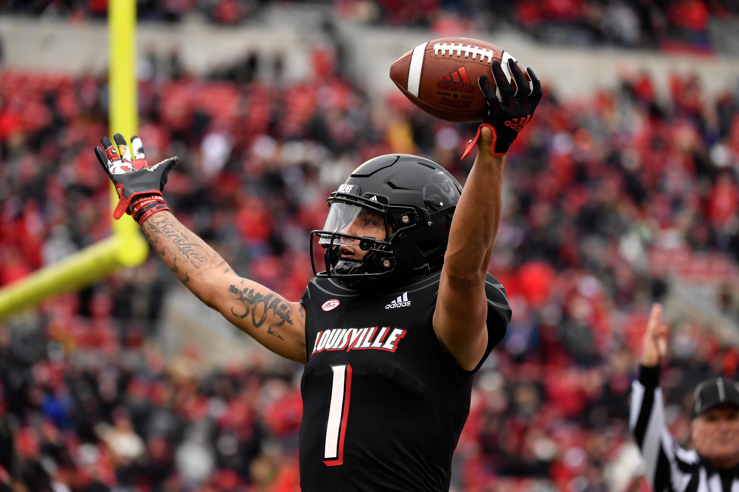 Louisville wide receiver Jordan Watkins (1)