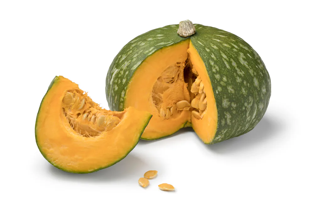 Starchy and sweet kabocha, or Japanese pumpkin, works beautifully in a pie. (Picture Partners/Shutterstock)