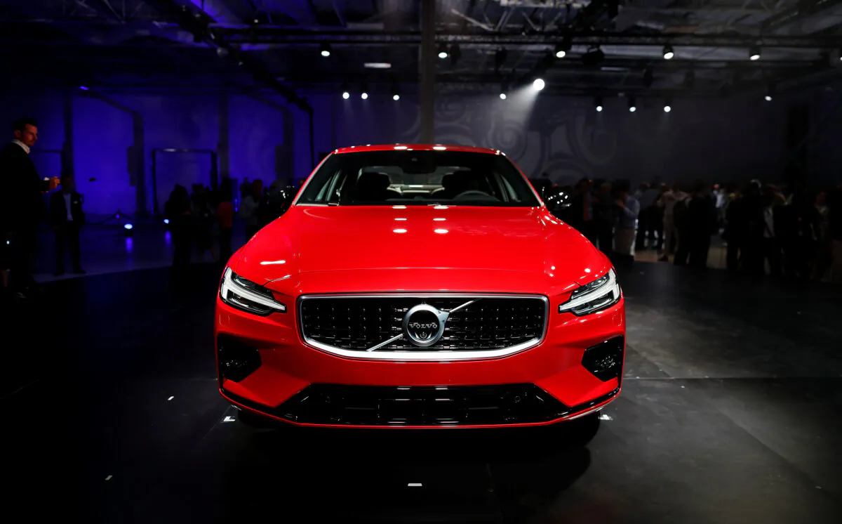 A Volvo S60 is displayed during the inauguration of Volvo Cars first U.S. production plant in Ridgeville, S.C., on June 20, 2018. (Randall Hill/Reuters)