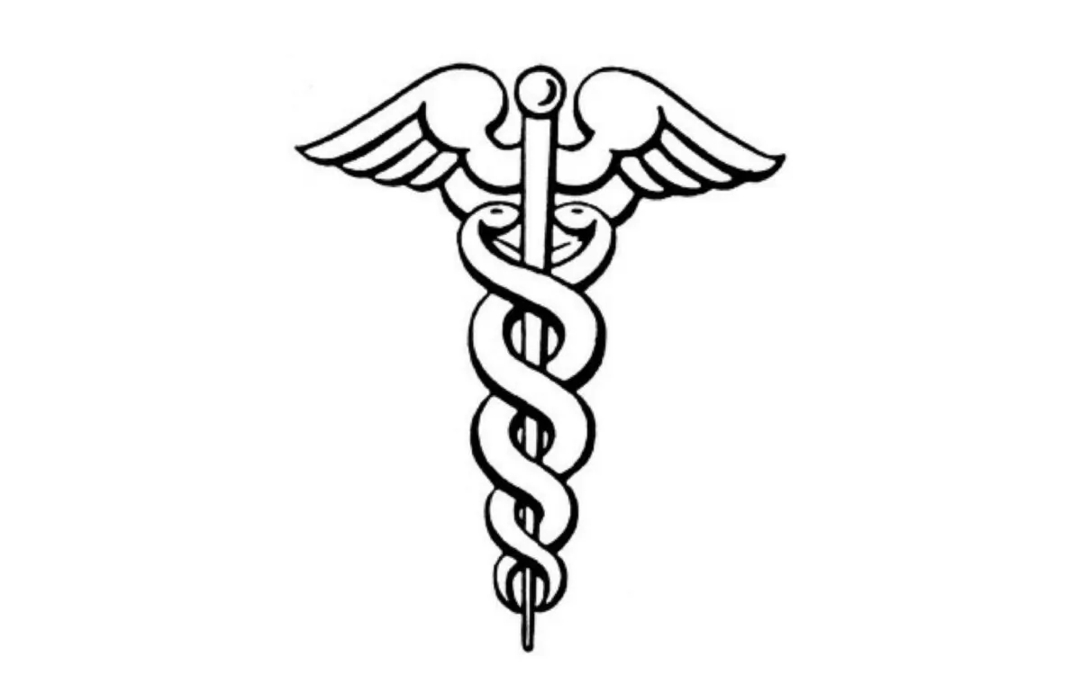 The caduceus, a traditional symbol for medicine. (Proxima Centauri b Corps via Wikimedia Commons/CC BY-SA 4.0)