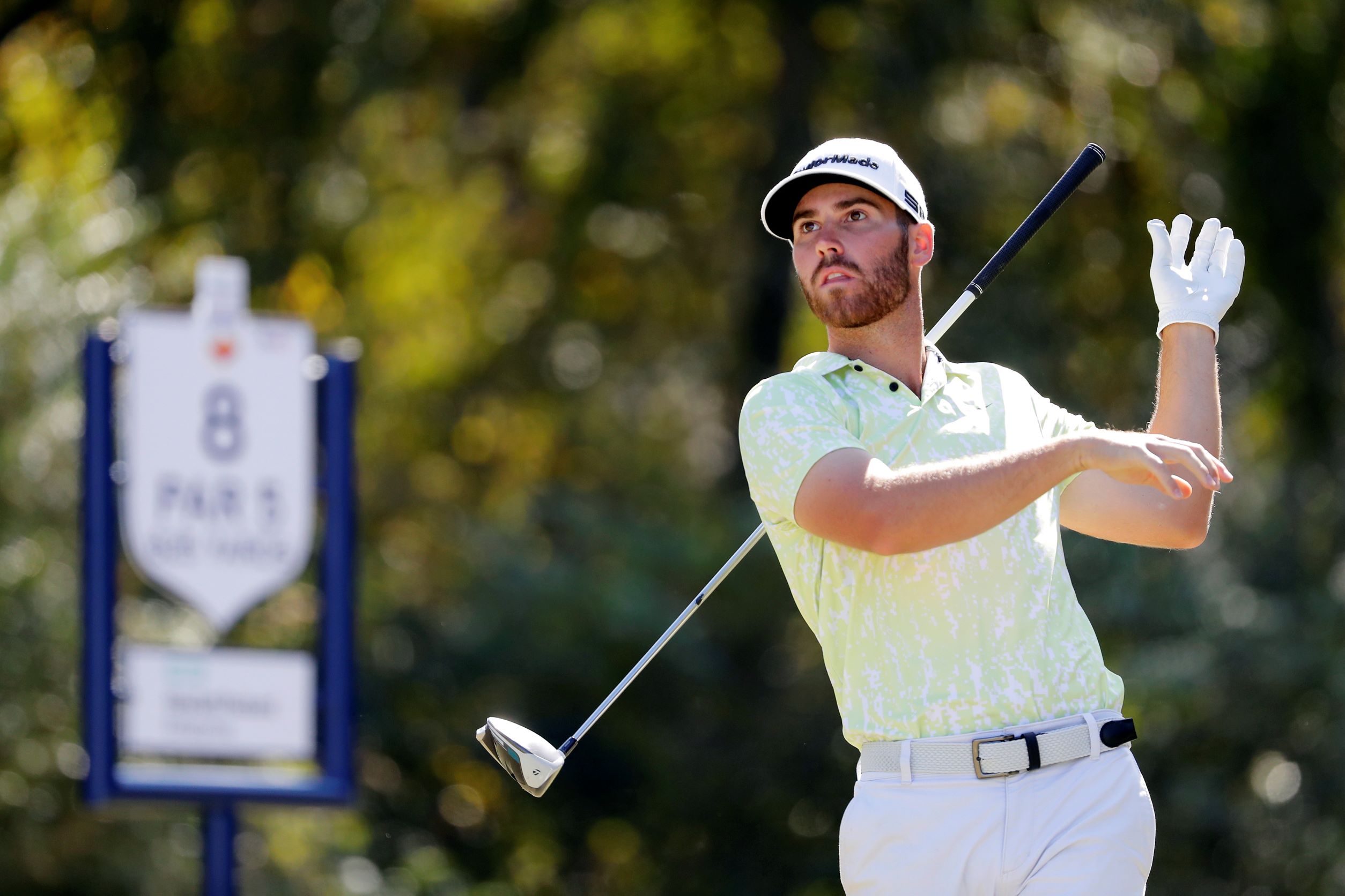 Matthew Wolff lets go of his driver