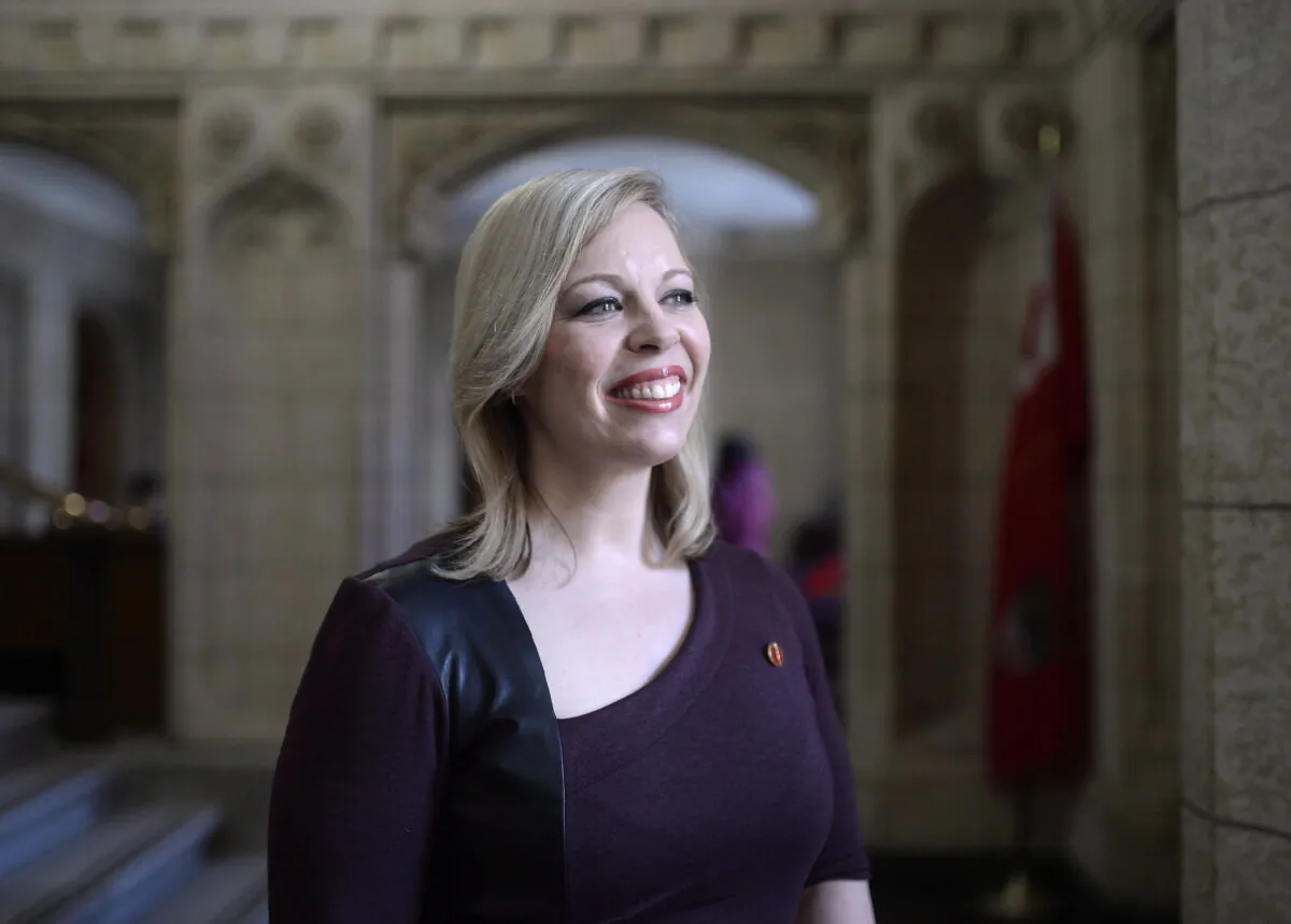 Conservative Sen. Denise Batters in the Senate chambers on Parliament Hill in Ottawa on on Feb. 18, 2016.  (The Canadian Press/Justin Tang)