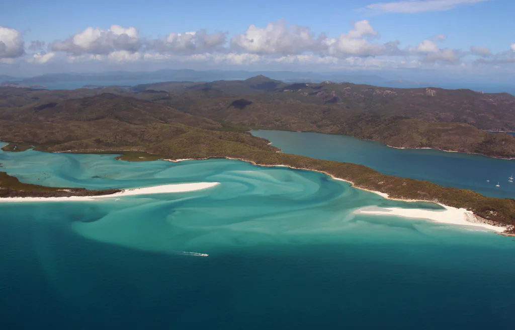 This photo taken on Nov. 20, 2014, shows an aerial view of the Great Barrier Reef off the Whitsunday Islands coast, along Queensland's central coast. (Sarah Lai/AFP via Getty Images)