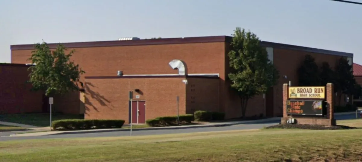 Broad Run High School is seen in Ashburn, Va., in a file image. (The Epoch Times via Google Maps)