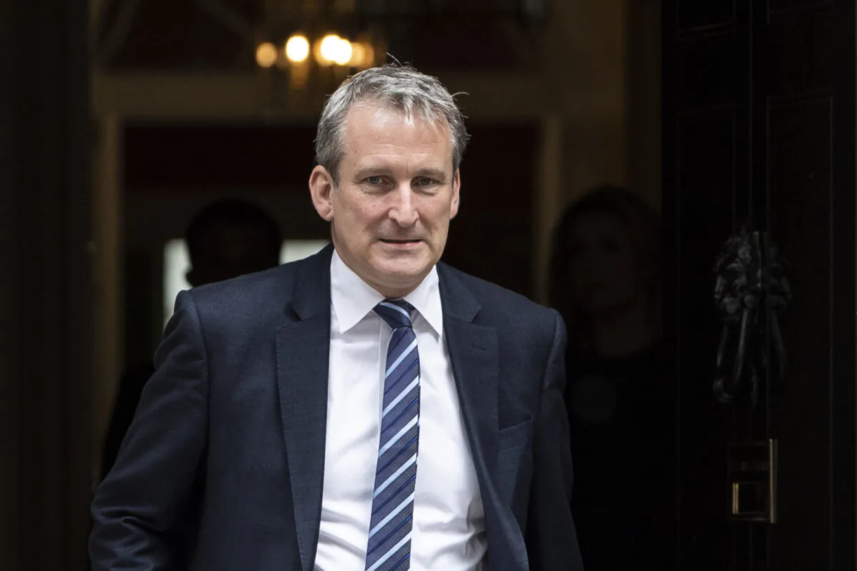 Damian Hinds, then UK education secretary, leaves 10 Downing Street after the weekly Cabinet Meeting on July 9, 2019. (Dan Kitwood/Getty Images)
