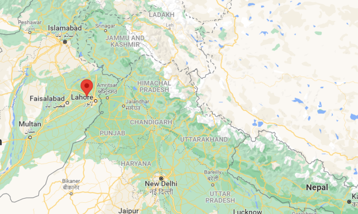 The location of Sheikhpra in Punjab, Pakistan, November 16, 2021.  (Google Maps / Screenshot by The Epoch Times)