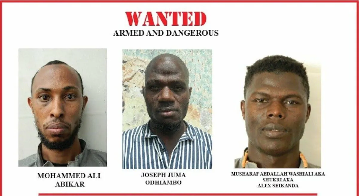 (L-R) Mohamed Ali Abikar, Joseph Juma Odhiambo, and Musharaf Abdalla Akhulunga. (Kenya Police)