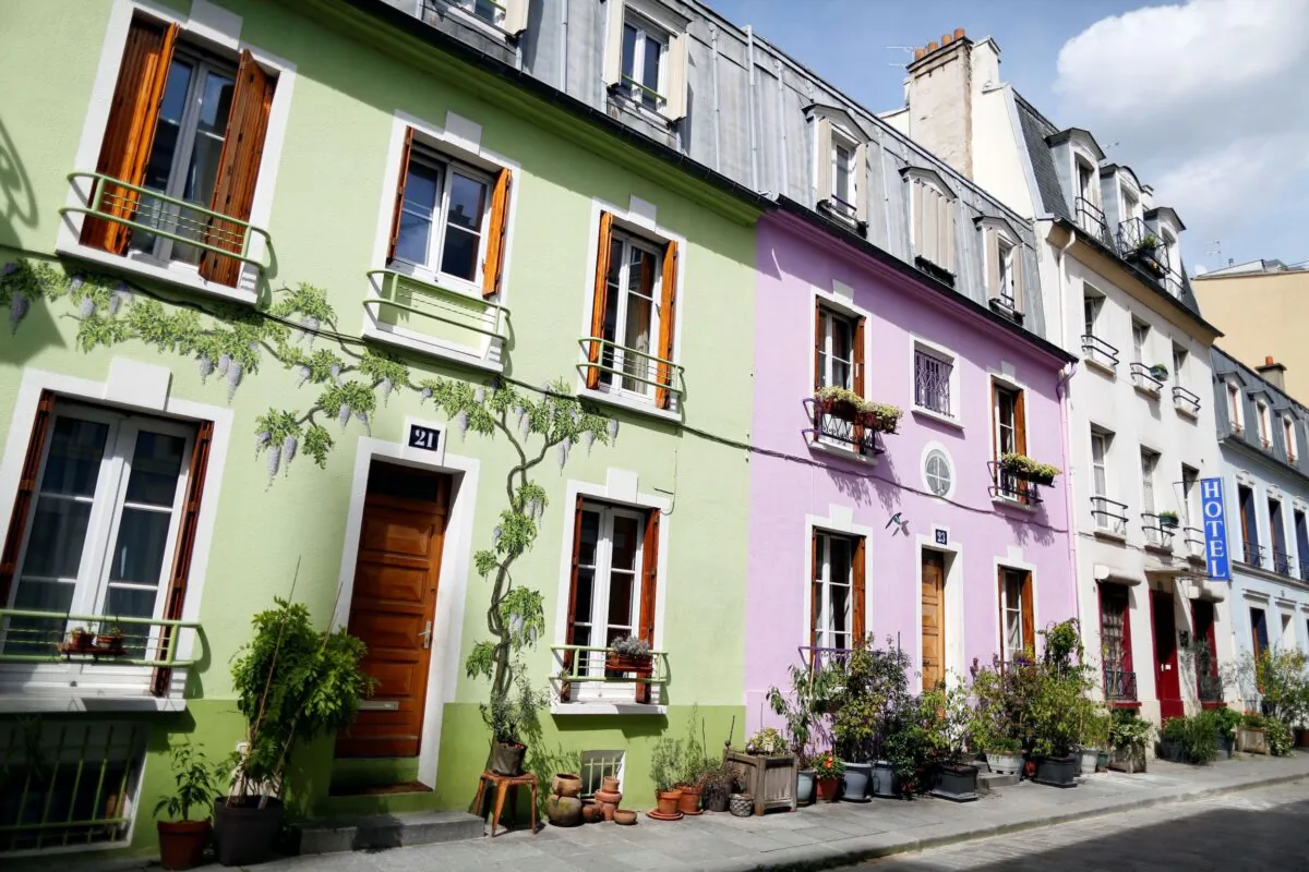 A view of rue Cremieux, a street lined with colorful, terraced homes, located in the 12th district of Paris, on Aug. 29, 2014. (Charles Platiau/Reuters)