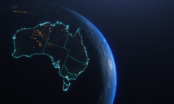 Australia outlined from space. (Sono Creative/Adobe Stock)