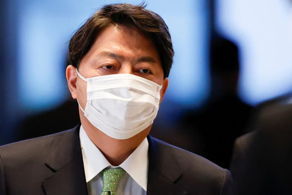 Japan's new foreign minister, Yoshimasa Hayashi, arrives at Prime Minister Fumio Kishida's official residence in Tokyo on Nov. 10, 2021. (Issei Kato/Reuters)