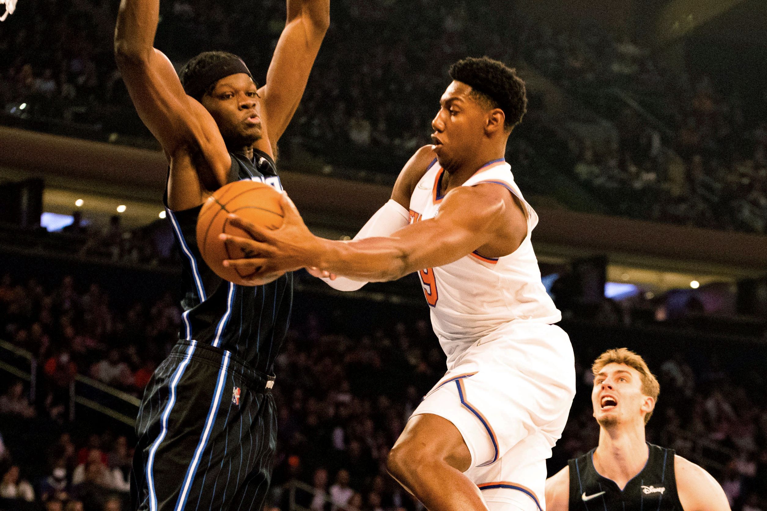 NBA basketball game against the Orlando Magic in New York