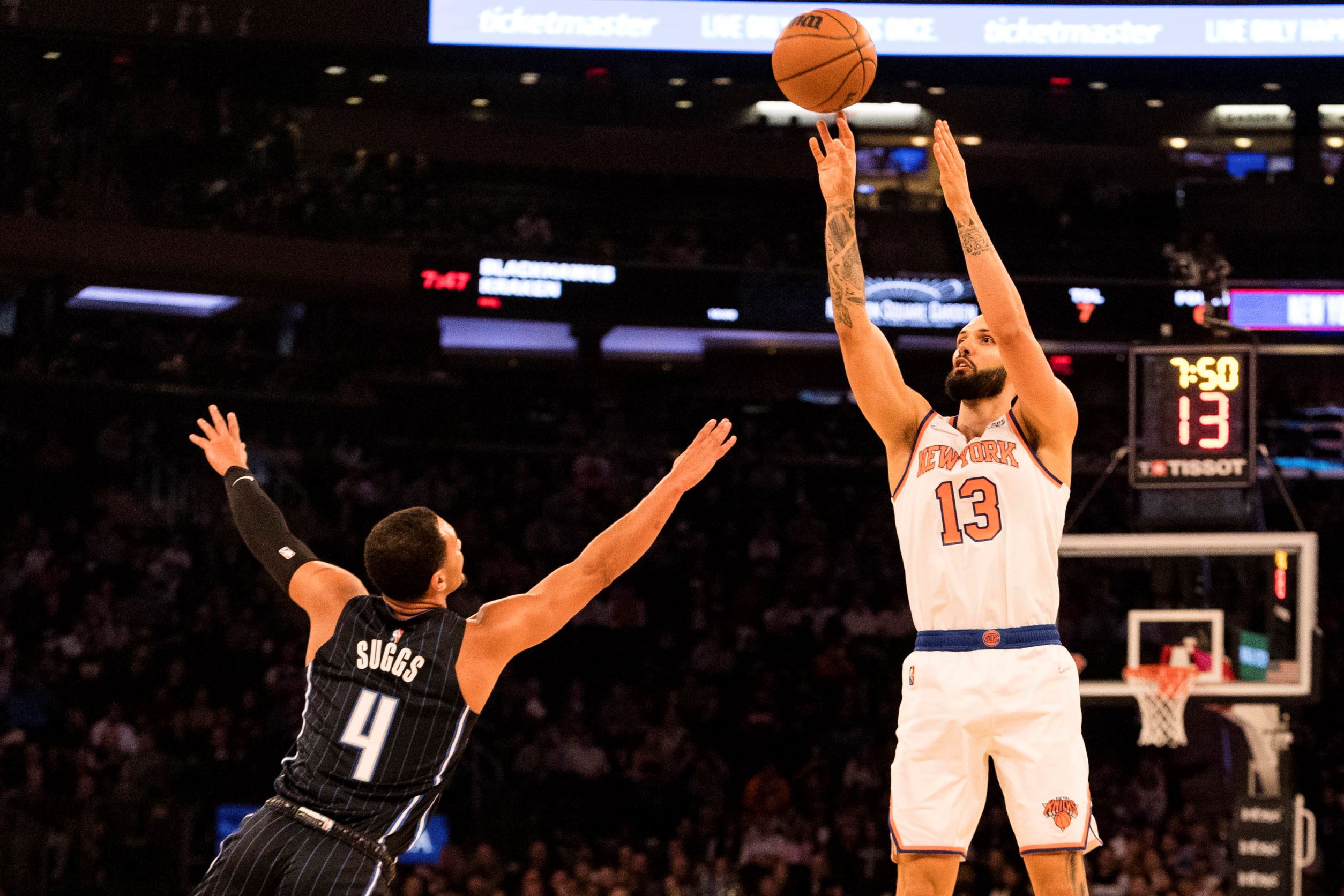 NBA basketball game in New York