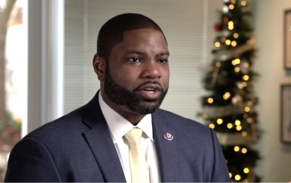 Rep. Byron Donalds (R-Fla.) in an interview with NTD's "Capitol Report" premiered on Nov. 17, 2021. (Screenshot via The Epoch Times)