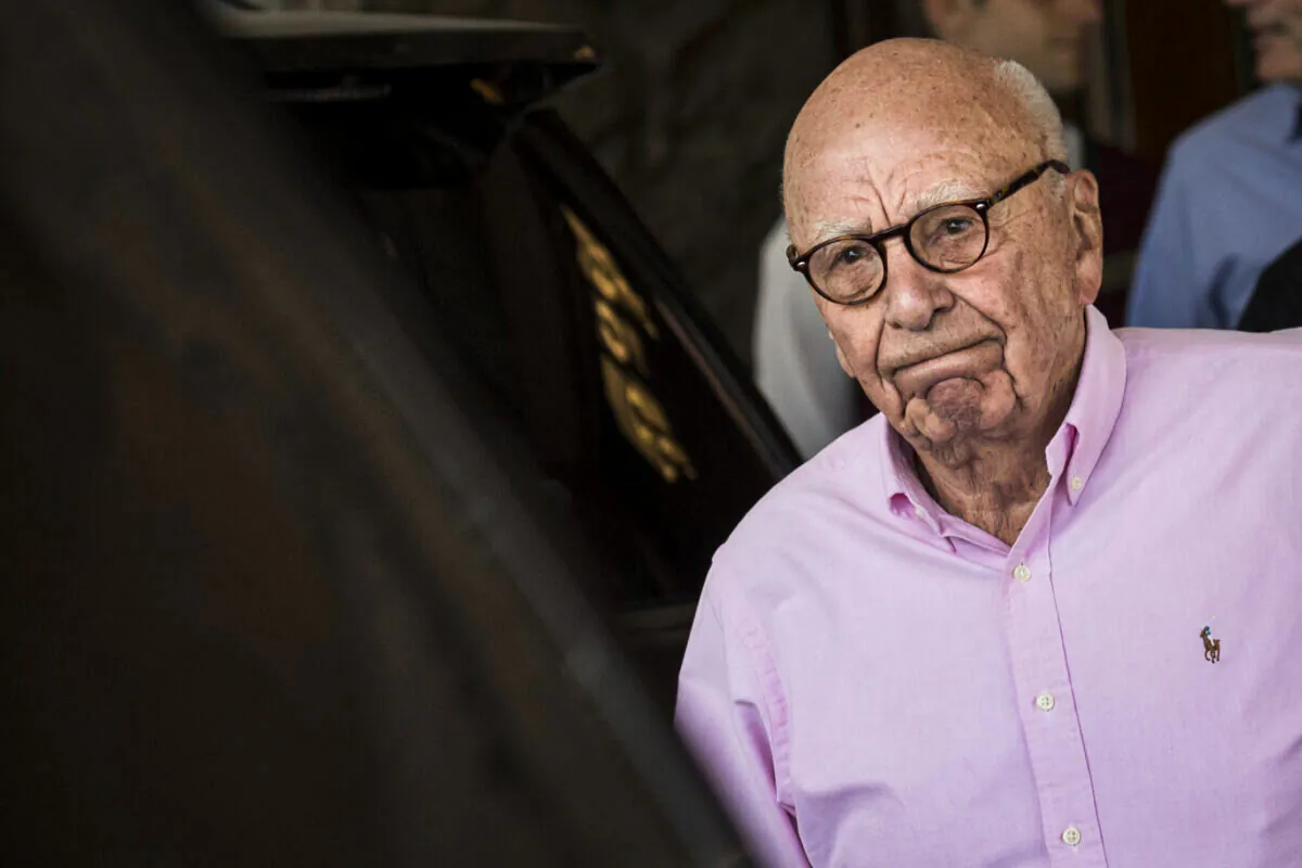 Rupert Murdoch, chairman of News Corp and co-chairman of 21st Century Fox, arrives at the Sun Valley Resort of the annual Allen & Company Sun Valley Conference in Sun Valley, Idaho, on July 10, 2018. (Drew Angerer/Getty Images)