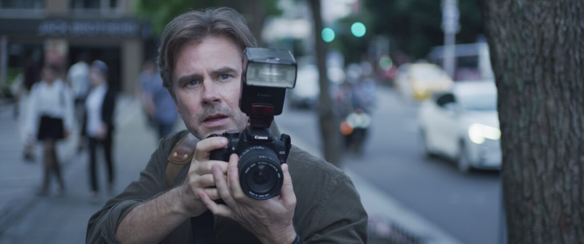 Daniel Davis (Sam Trammell), an intrepid newspaper journalist stationed in China, catches wind of the regime’s sudden oppression of Falun Gong. (Flying Cloud Productions)