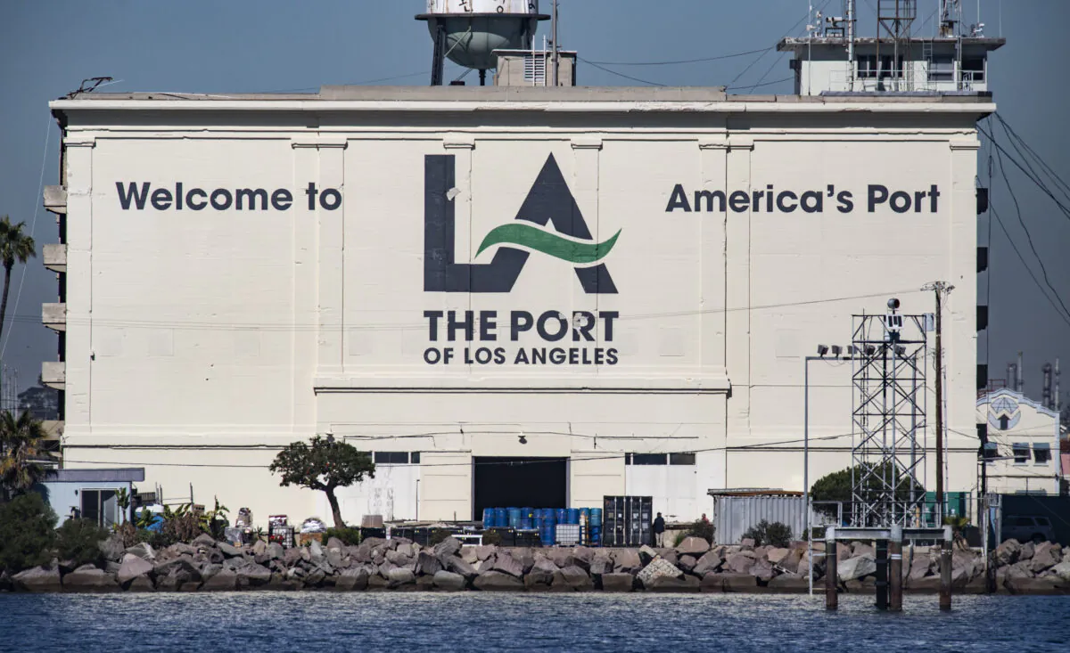 The Port of Los Angeles on Oct. 27, 2021. (John Fredricks/The Epoch Times)