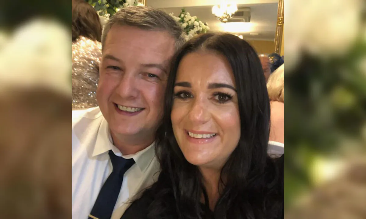 Undated file photo of David Perry, the taxi driver who survived the Liverpool terror attack, and his wife  and his wife Rachel.(Greater Manchester Police/PA)
