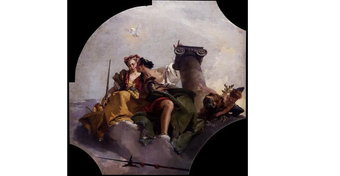 "Fortitude and Justice," 1743, by Giovanni Battista Tiepolo. (Public domain)
