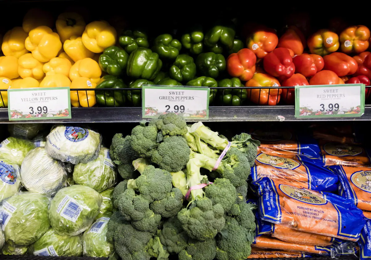 Produce is shown in a grocery store in Toronto on Nov. 30, 2018. (The Canadian Press/Nathan Denette)