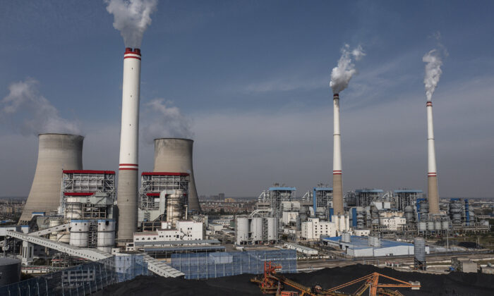 An aerial view of the coal-fired power plant in Hanchuan, Hubei Province, China, on Nov. 11, 2021. (Getty Images)