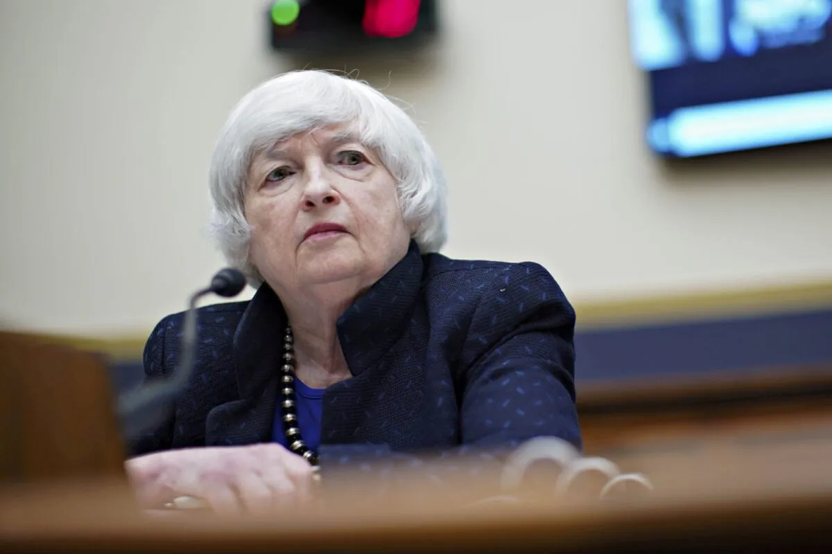 Treasury Secretary Janet Yellen attends the House Financial Services Committee hearing in Washington, on Sept. 30, 2021. (Al Drago/Pool via Reuters)