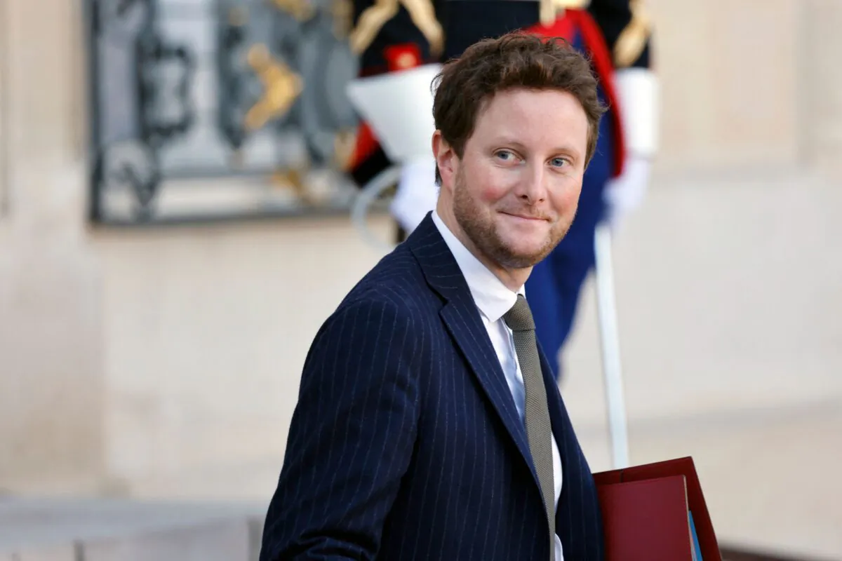 France's minister for European affairs Clement Beaune leaves the Elysee Presidential Palace in Paris after the weekly cabinet meeting, on Oct. 27, 2021. (Ludovic Marin/AFP via Getty Images)