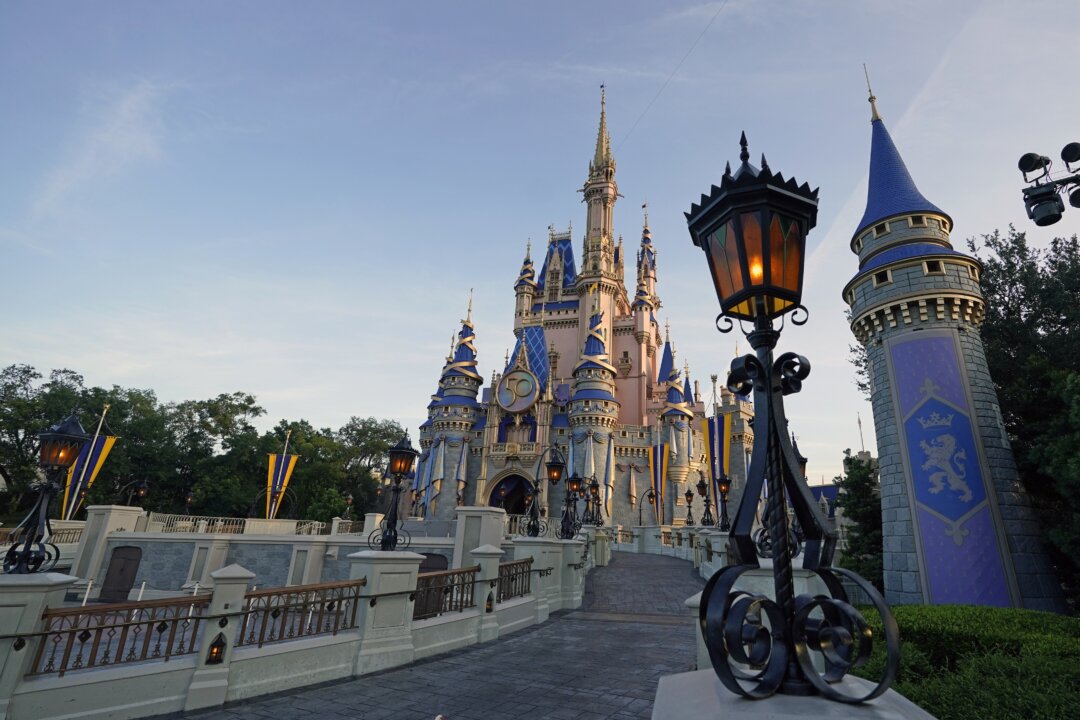 The Cinderella Castle at the Magic Kingdom Park at Walt Disney World is seen at the theme park in Lake Buena Vista, Fla, on Aug. 30, 2021. (John Raoux/AP Photo)