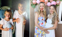 2 Sisters Re-create an Adorable Photo From Their Childhood When They Played ‘Pregnant’